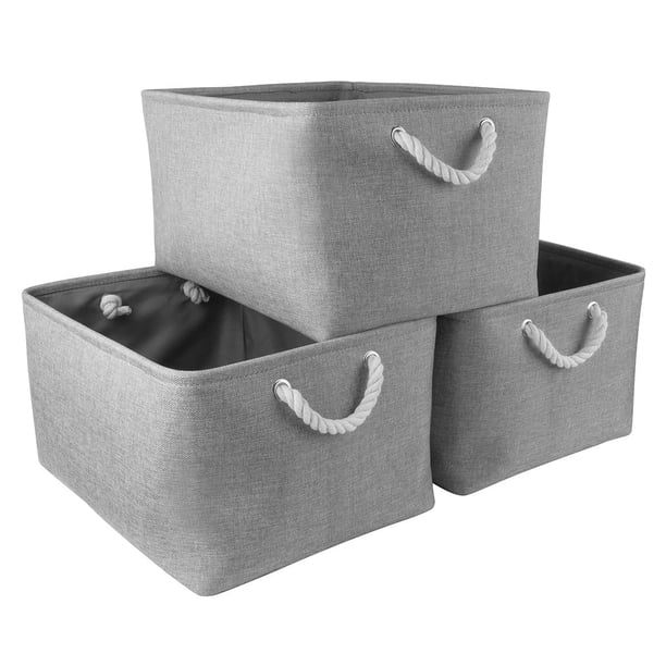 Cesto de tela de gran capacidad para almacenar cosas, material resistente, duradero y de alta calidad, organizador decorativo para el hogar para almacenamiento multiusos, cestas plegables para