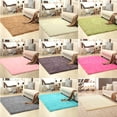 thumbnail image 3 of HEVIRGO Solid Color Rectangle Thicken Carpet Rug Floor Mat Living Room Bedroom Decor,Rose Red 100*200cm, 3 of 10