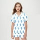 thumbnail image 5 of Odeerbi 2-12 Años Niños Niñas Pijamas de Verano de Satén Con Solapa de Muesca Camisas de Manga Corta Pantalones Cortos Conjunto de Pijama de Seda Con Estampado Suave, 5 of 5