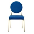 thumbnail image 5 of Modway Craft 18.5" Upholstered Fabric Dining Side Chair in Gold/Navy (Set of 2), 5 of 10