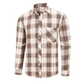 thumbnail image 5 of Fanshiluo Men's Plaid Button Down Collared Shirt, Long Sleeve Loose Fit Casual Top,M,Big and Tall Men, 5 of 6