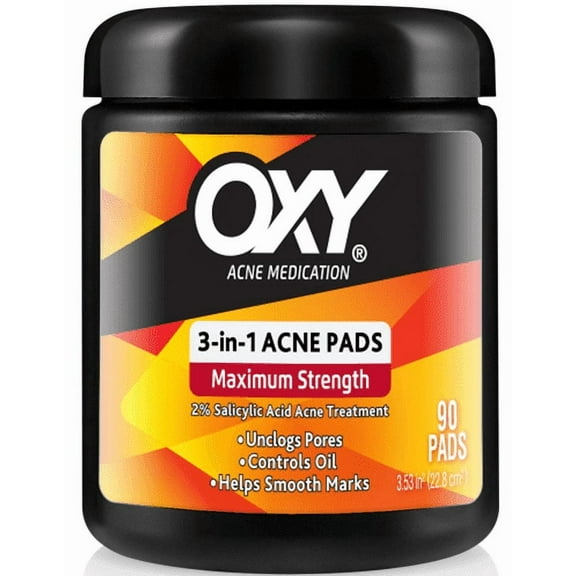 OXY Maximum Action 3-in-1 Acne Medication Treatment, 90 CT