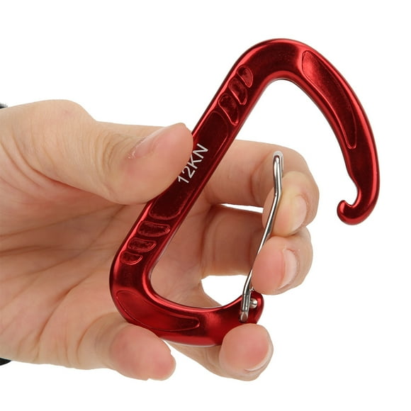 D Shape Carabiner, Spring Loaded Gate Snap Hook Ultra Sturdy High Bearing Heavy Duty Carabiner, For Hammocks Outdoor Black,red,blue