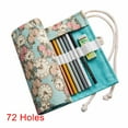 thumbnail image 1 of CAROOTU Pencil Case Canvas Roll Pouch Comestic Makeup Brush Case Pencil Curtain Bag Pattern Printed, 1 of 6