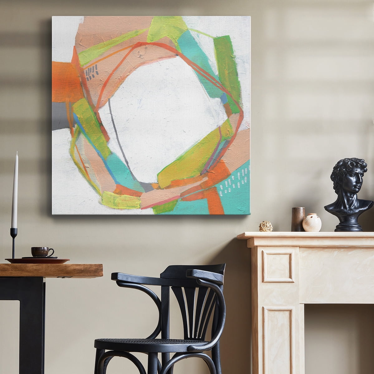 Wexford Home Candy Whorl I-Premium Gallery Wrapped Canvas, 40" x 40" - Ready to Hang