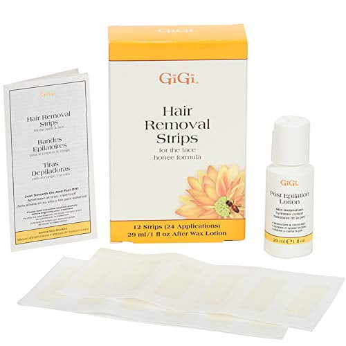 GiGi Facial Hair Removal, 12 Pre-Waxed Strips