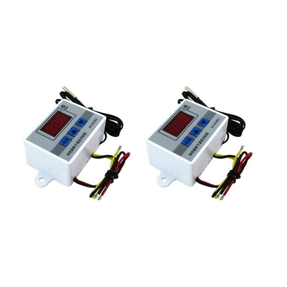 2X XH-W3002 Microcomputer Digital Thermostat 12V 120W with Probe Heat Cool Temp Thermostat Control Switch