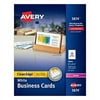 Avery Two-Side Printable Clean Edge Business Cards for Laser Printers, White, Box of 1000 (5874)