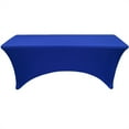thumbnail image 2 of Your Chair Covers - Stretch Spandex 5 ft Rectangular Table Cover Royal Blue for Wedding, Party, Birthday, Patio, etc., 2 of 3