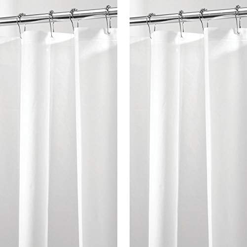 Mdesign Plastic Waterproof Mold Mildew Resistant Peva Shower Curtain Liner For Bathroom Showers And Bathtubs No Odor 3 Gauge 72 Inches X 2 Pack White Com Mdesign Plastic Waterproof Mold, How Do Hotels Keep Shower Curtains Clean