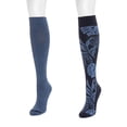 thumbnail image 3 of MUK LUKS Women's 2 Pair Pack Cotton Compression Knee High Socks, 3 of 6