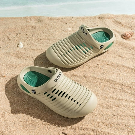 

Summer new men‘s fashionable outdoor wear non-slip soft bottom deodorant closed toe hole sandals men‘s beach sandals