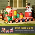 thumbnail image 4 of Outsunny 8ft Large Christmas Inflatables Outdoor Decorations Train with Santa Claus, Snowman, Penguin and Gift Boxes, Blow-Up LED Yard Christmas Decor for Lawn Garden Party, 4 of 9