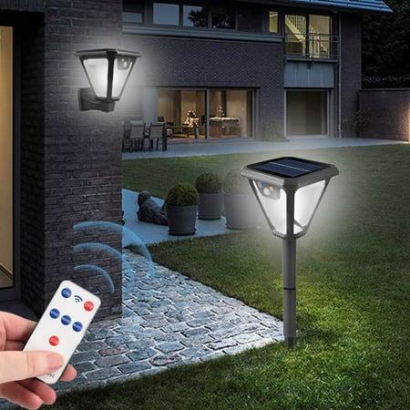 

Sulihua Solar Wall Lantern Lights Outdoor Motion Sensor Wall Mounted Concise Front Porch Decorative Sconces Lamp Remote Control Land Insertion 3 Kind Lighting Modes