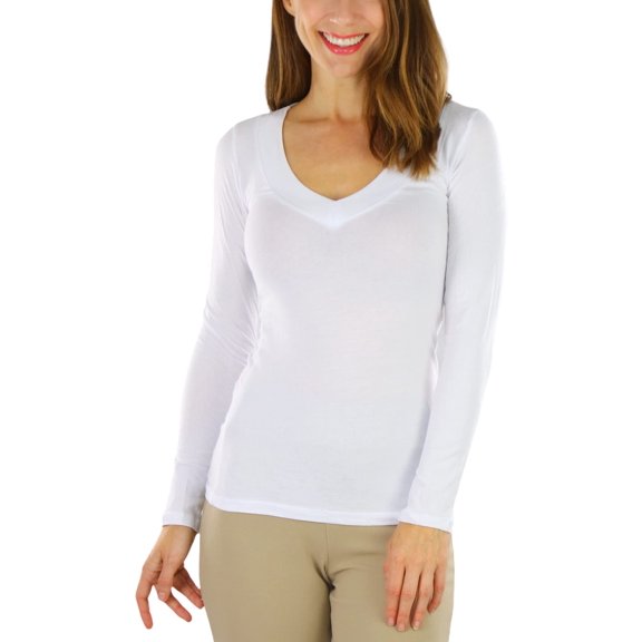 ToBeInStyle Women's Long Sleeve V-Neck T-Shirt