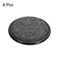 thumbnail image 3 of Unique Bargains Patins pour Meubles, 8 Pcs 1 8/9 Pieds - Patins Ronds en Feutre, Réutilisables pour Tapis (Noir), 3 of 5