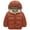 Brown, variant on Girls Winter Coat Girls Hooded Snowsuit Winter Warm Collar Hooded Coat Windproof Jacket Outerwear Size for 2-3 Years,Dark Green
