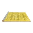 thumbnail image 2 of Ahgly Company Machine Washable Indoor Round Persian Yellow Traditional Area Rugs, 4' Round, 2 of 4