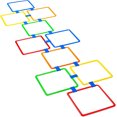 thumbnail image 1 of Children Jumping Hoop Set With 10 Circle And 10 Connectors For Indoor/Outdoor Portable Fun Conditioning Agility Training, 1 of 7