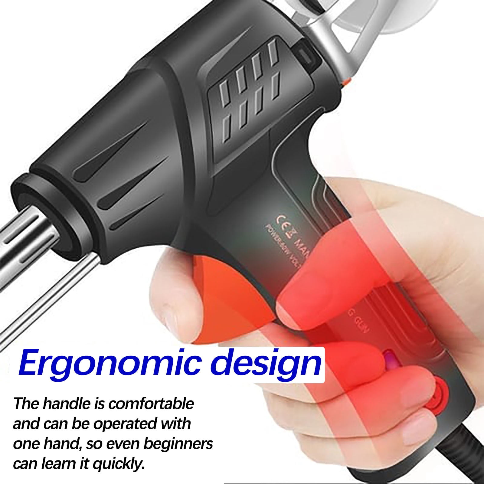 Soldering Iron Kit, Soldering Iron Kit with Adjustable Temp 180-520°C,ON/OFF Button,80W LED Digital Internal Heat Soldering Gun,Auto Send Tin Soldering Kit for Electronics Welding Repair(Black)
