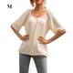 thumbnail image 1 of Camiseta Mujer Camiseta Manga Corta Botón Mujer Blusa Top Verano, M, Albaricoque Inevent AP001222-14, 1 of 7