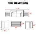 thumbnail image 3 of New Haven 7 Piece Outdoor Wicker Patio Furniture Set 07d, 3 of 7