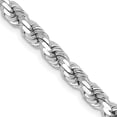 thumbnail image 1 of Quality Gold 033W-26 14K White Gold 4.25 mm Diamond-Cut Rope with Lobster 26 in. Clasp Chain, 1 of 1