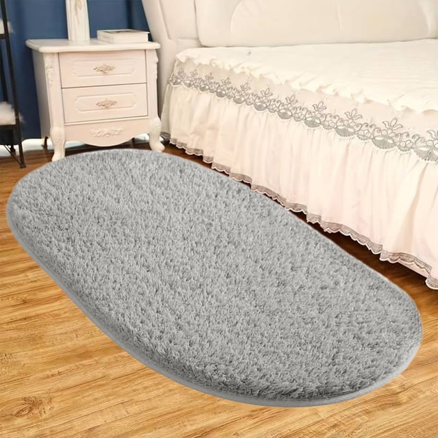 Vaidha Soft Bedroom Rugs Shaggys Rugs For Bedroom Oval Rugs Bath Carpet Living Room Runner Rug Soft Comfortable Water Absorption Non Slip Thick Machine Washable