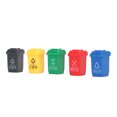 thumbnail image 1 of Trash Can Toy, Miniature Trash Bin Toy Lightweight Exquisite 25pcs Mix Color Plastic Safe  For Kids For 1:12 Dollhouse, 1 of 8