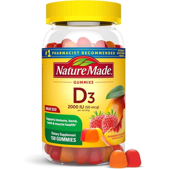 Nature Made Vitamin D3 Adult Gummies (2,000 Iu Per Serving) 90 Ct