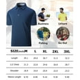 thumbnail image 3 of SPEEDRUN Men's Moisture-Wicking Quick-Dry Golf Polo Shirt Casual Business Short Sleeve Dark Blue M, 3 of 6