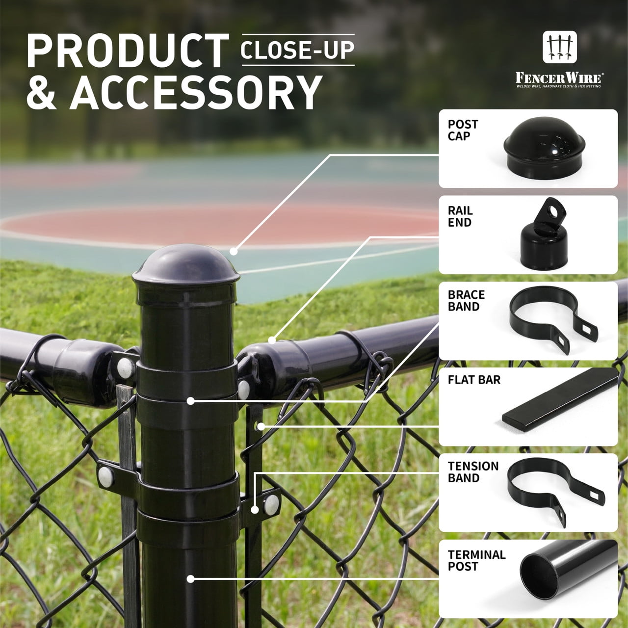 Fencer Wire Green Galvanized Tension Band for 2-3/8