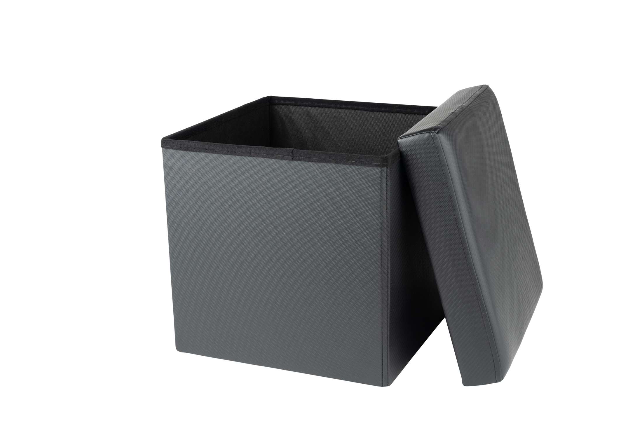 Mainstays Collapsible Storage Ottoman, Black, 15" photo 6