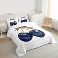 thumbnail image 3 of jejeloiu Sweet Cherries Queen Comforter Set,Chic Cheetah Leopard Bow Tie,Luxury Reversible Decor,3-Piece, 3 of 8