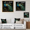 thumbnail image 4 of Designart "Graceful Elegance Displayed By A Peacock III" Animals Peacock Floater Framed Wall Art Prints, 4 of 5