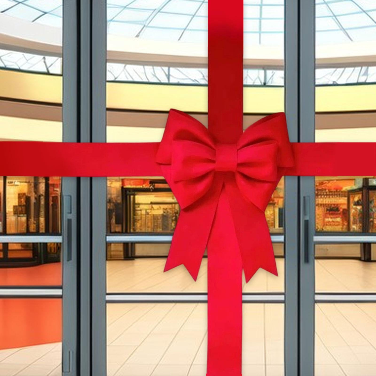 Large Bow Hanging Decoration Bright Red Giant Size for New House Car Door and Big Holiday Present Wrapping