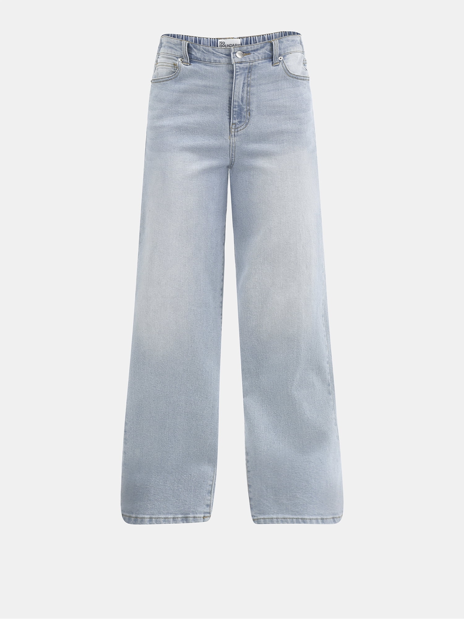 No Boundaries High Rise Baggy Wide Leg Jeans, 32" Inseam, Women's and Women's Plus Sizes XXS-4X
