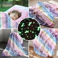 thumbnail image 2 of Syenlll Glow in The Dark Blanket for Kids, Soft Luminous Blanket, 50x60 inch Throw Blanket for Toddlers Age 3-12, Pony 1, 2 of 8