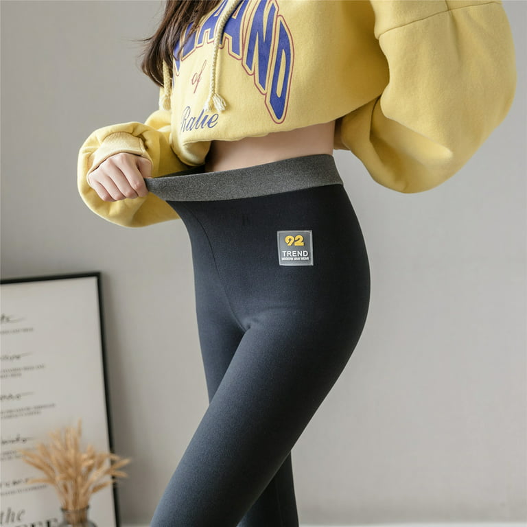 Meichang Winter Leggings for Women, Butt Lifting Fleece Pants for Cold  Weather Super Thick Cashmere Trousers Elastic Tummy Control Leggings