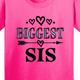 thumbnail image 4 of Inktastic Biggest Sis Girls Sister Announcement Youth T-Shirt, 4 of 5