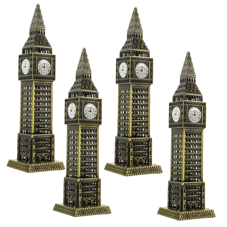 Zehuanyu 4 Pcs Statue Model Big Ben Real Clock Tower London
