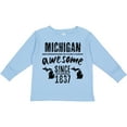 thumbnail image 3 of Inktastic Michigan Awesome Since 1837 Boys or Girls Long Sleeve Toddler T-Shirt, 3 of 5