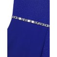 thumbnail image 5 of YEAHDOR Kids Girls Sleeveless Sparkly Rhinestone Summer Dress High-Low Hem Glittery Birthday Party Dress Blue 14, 5 of 7
