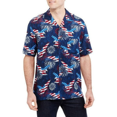 George Mens Rayon Print Hawaiian Shirt