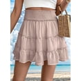 thumbnail image 4 of Womens Summer Flowy High Waist Ruffle Casual Cute Boho Beach Short Skirts Built-in Shorts XXL, 4 of 7