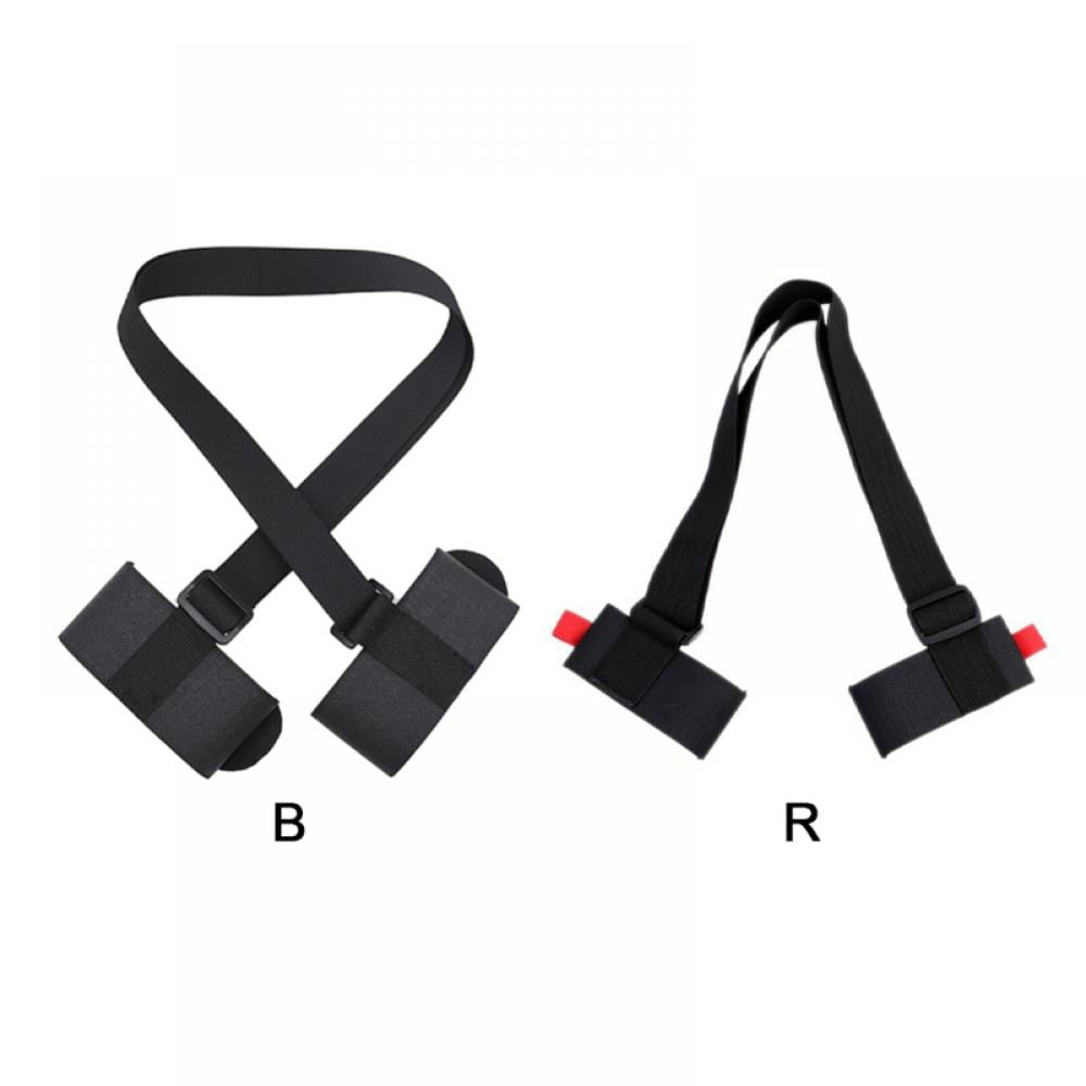 Adjustable Ski Pole Shoulder Hand Carrier Lash Handle Straps Porter Hook Loop S&