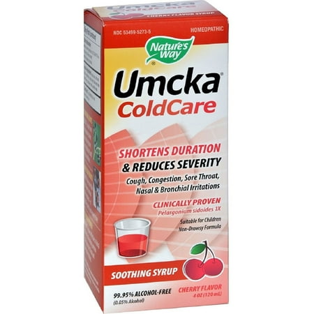 Nature's Way Umcka Cold Care Soothing Syrup, Cherry Flavor 4 oz (Pack of 2)