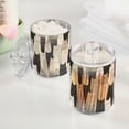 thumbnail image 2 of Yayeee 2 Pack Qtip Holder Bathroom Cotton Swab Canister with Lid Clear Dispenser Set, White Cute Cats, 2 of 6