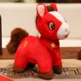 thumbnail image 3 of A Woven Scarf Plush Horse Doll Soft Stuffed Animal Toy Home Decoration Collectible Figurine, 3 of 5
