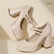 thumbnail image 4 of Zapatos IDIFU Mary Jane Nude Platform Chunky High Tacones para mujer, 4 of 6